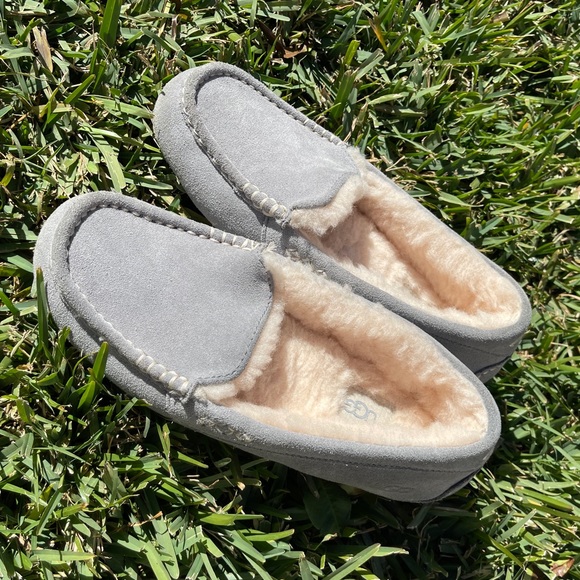 UGG🍁🍂 Ansley Water Resistant Slipper Light Grey Suede
Women size 7 gently used - Picture 10 of 16